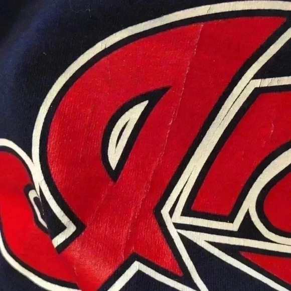 Vintage Nutmeg Cleveland‎ Indians mens large navy blue with chief wahoo T-shirt - Picture 5 of 6